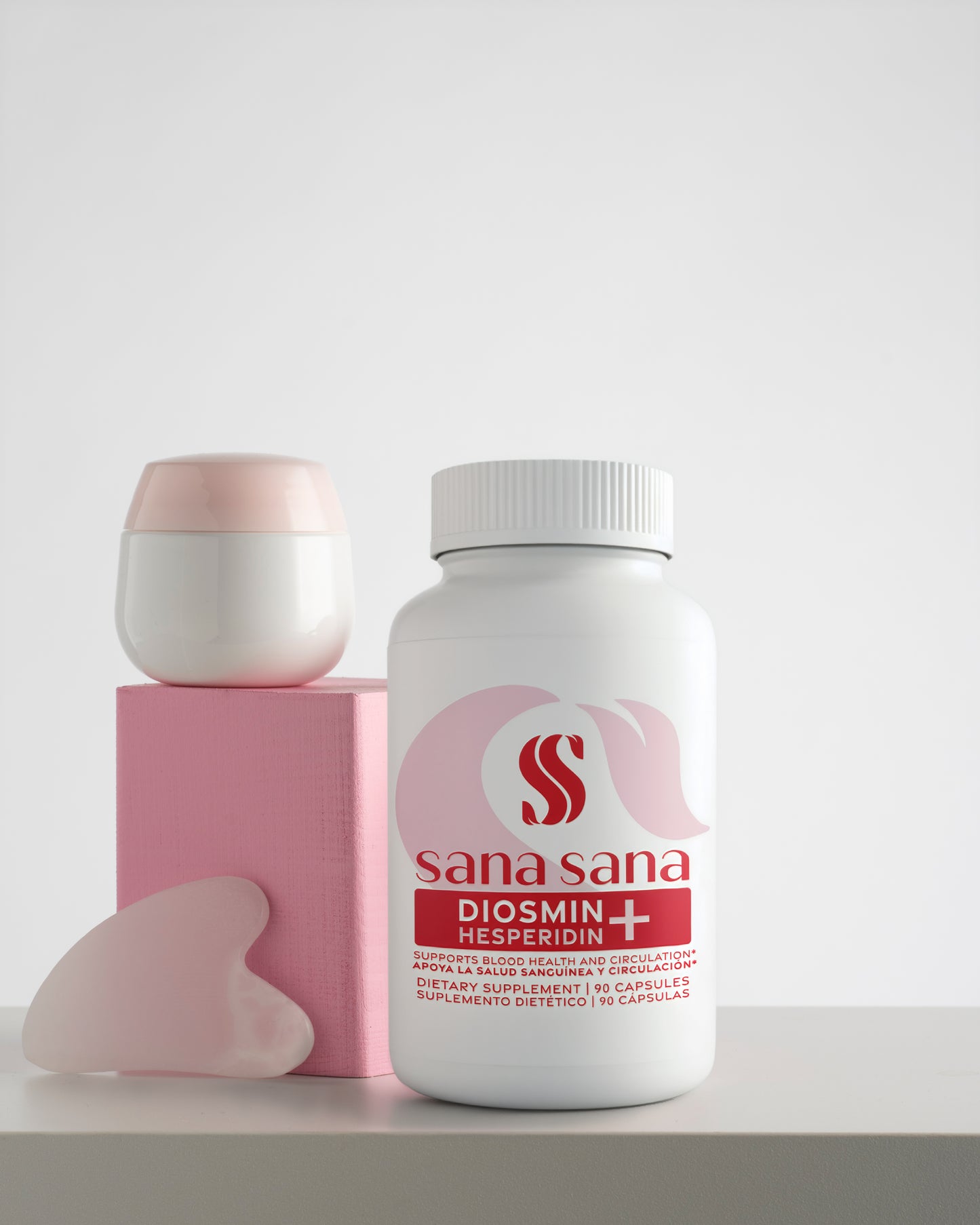 Suplemento Sana Sana de diosmina y hesperidina como parte de una rutina diaria de bienestar