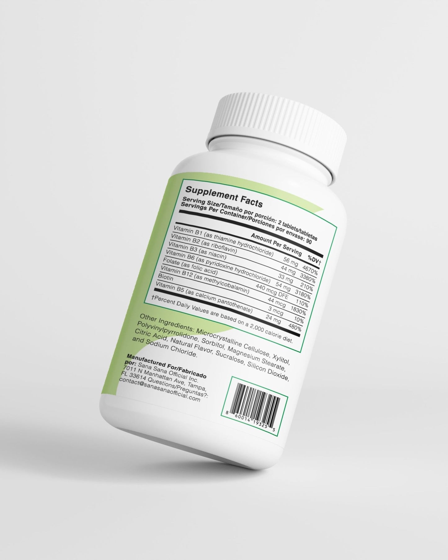 Complejo de Vitaminas B - Sana Sana - Supplements > Vitamins > B - Complex -