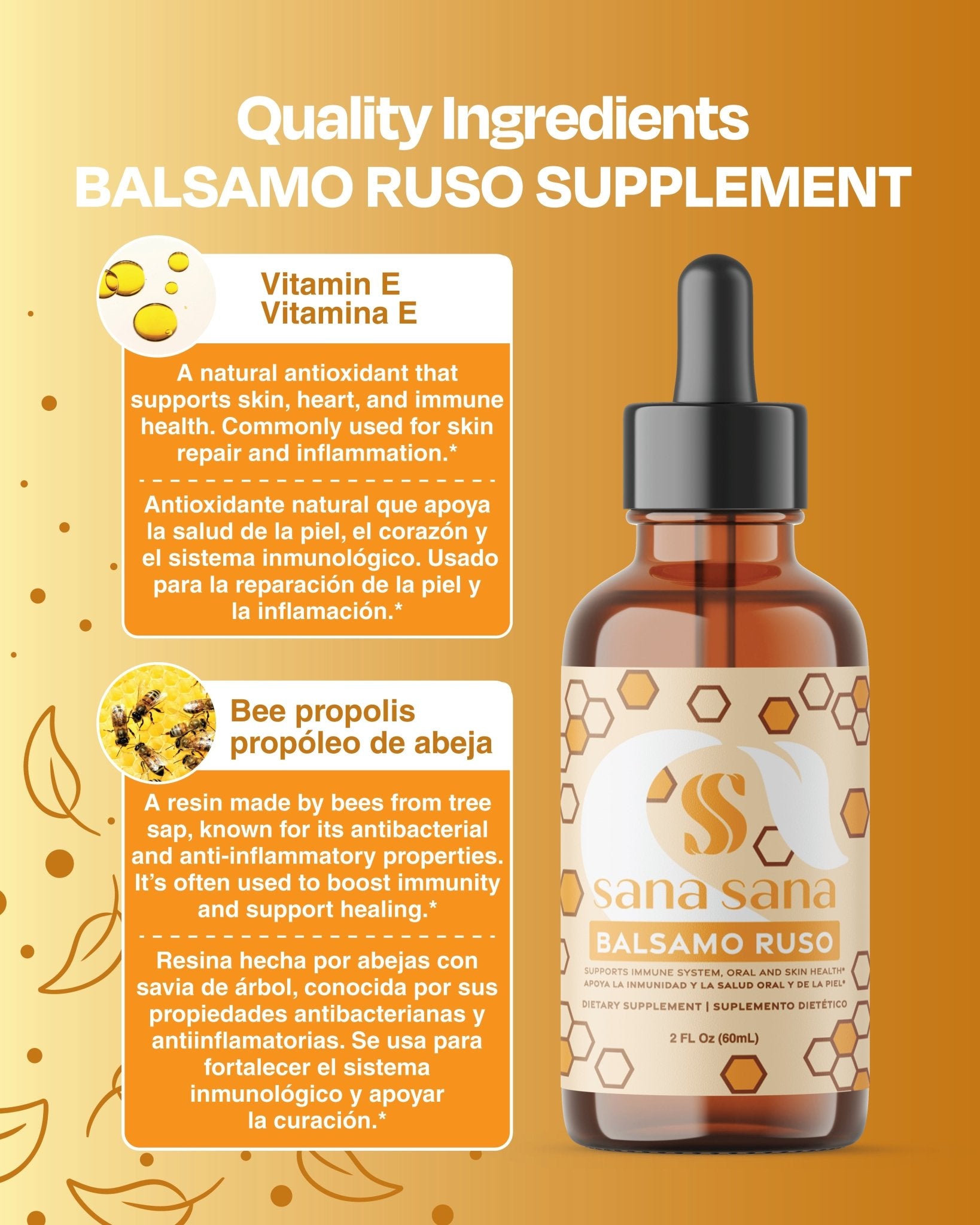 Balsamo Ruso Vitamina E + Própolis - Sana Sana - Health & Personal Care > Vitamins & Supplements > Herbal Supplements - 