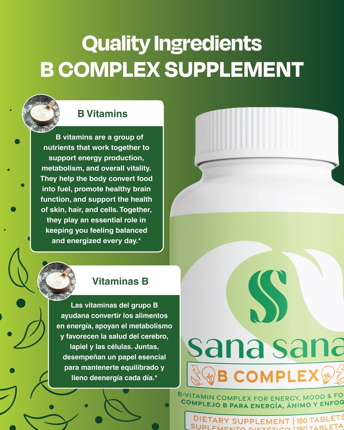 Complejo de Vitaminas B - Sana Sana - Supplements > Vitamins > B - Complex - 
