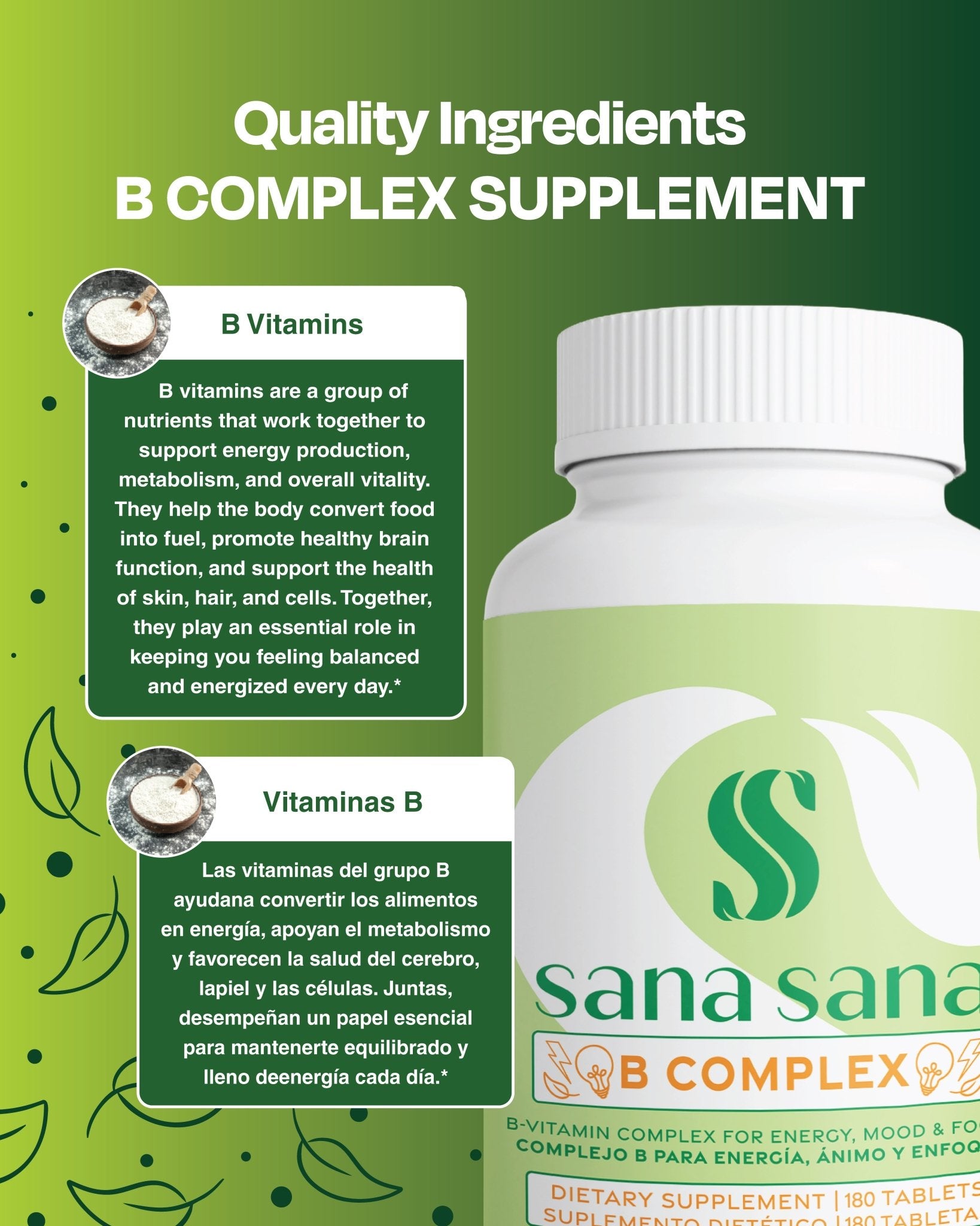 Complejo de Vitaminas B - Sana Sana - Supplements > Vitamins > B - Complex - 