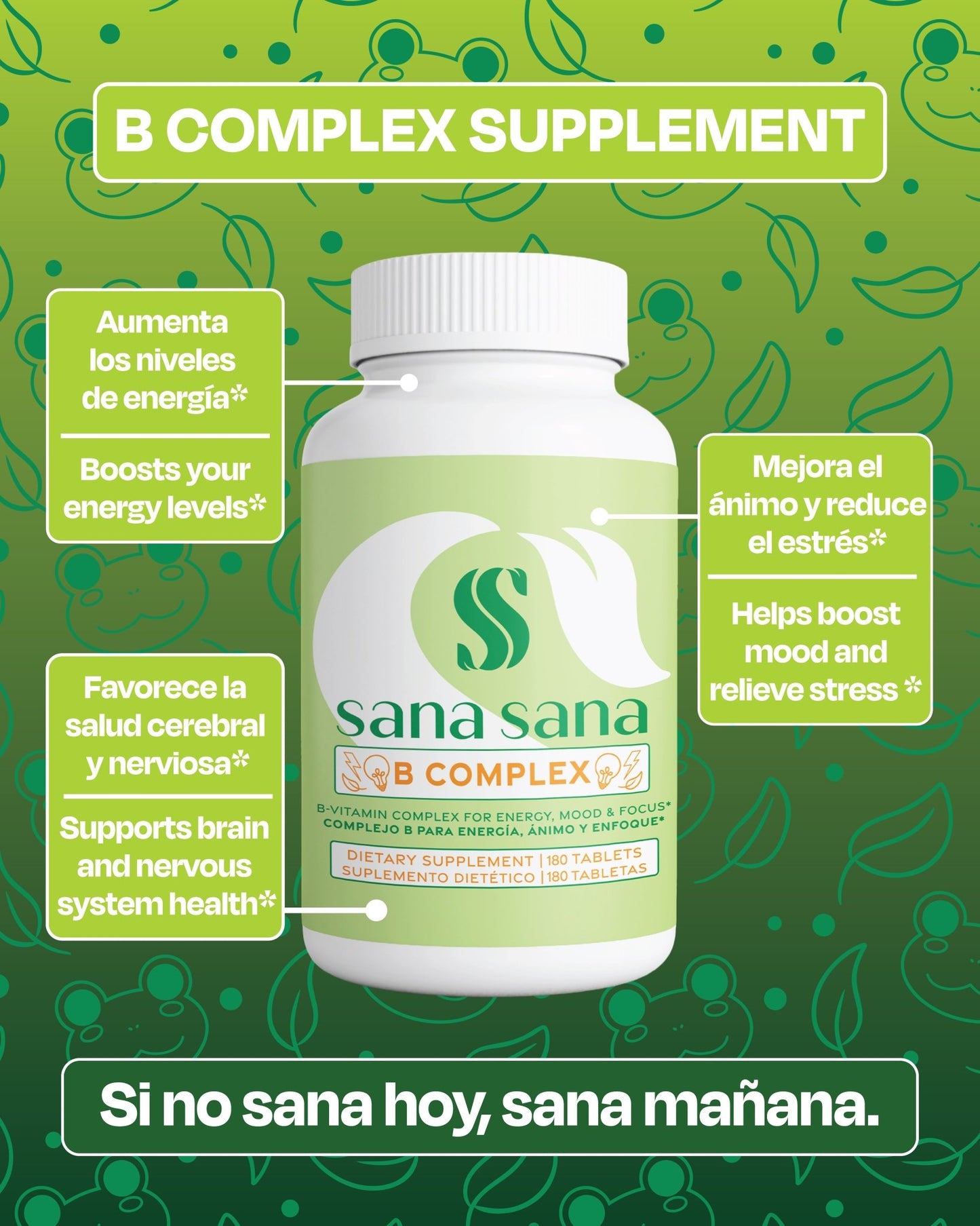 Complejo de Vitaminas B - Sana Sana - Supplements > Vitamins > B - Complex - 
