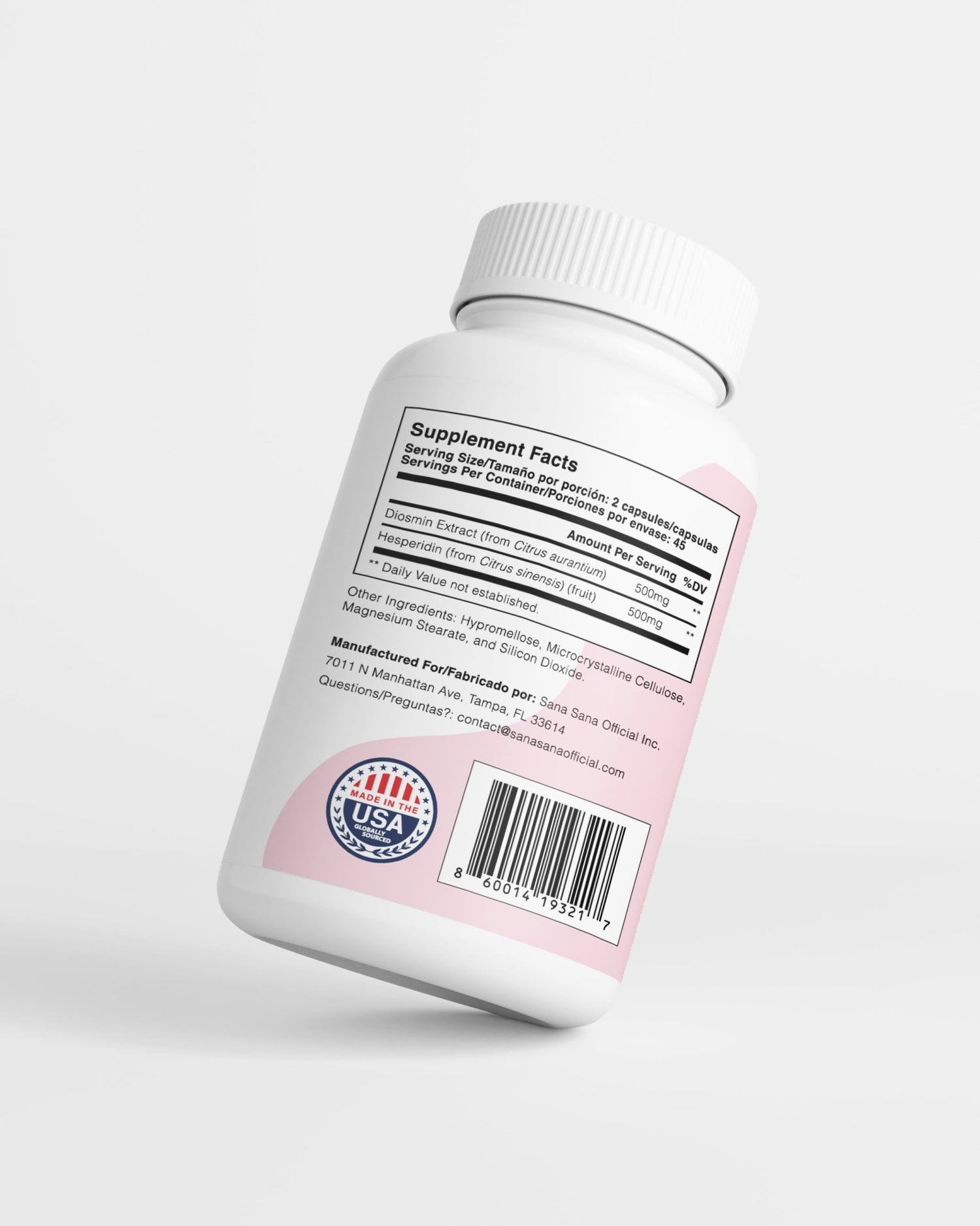 Diosmina + Hesperidina 1000mg Cápsulas - Sana Sana - Health & Personal Care > Vitamins & Supplements > Herbal Supplements - 