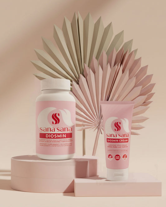 Sana Sana Diosmin circulatory support bundle with Diosmin supplement and Diosmin cream for leg circulation support